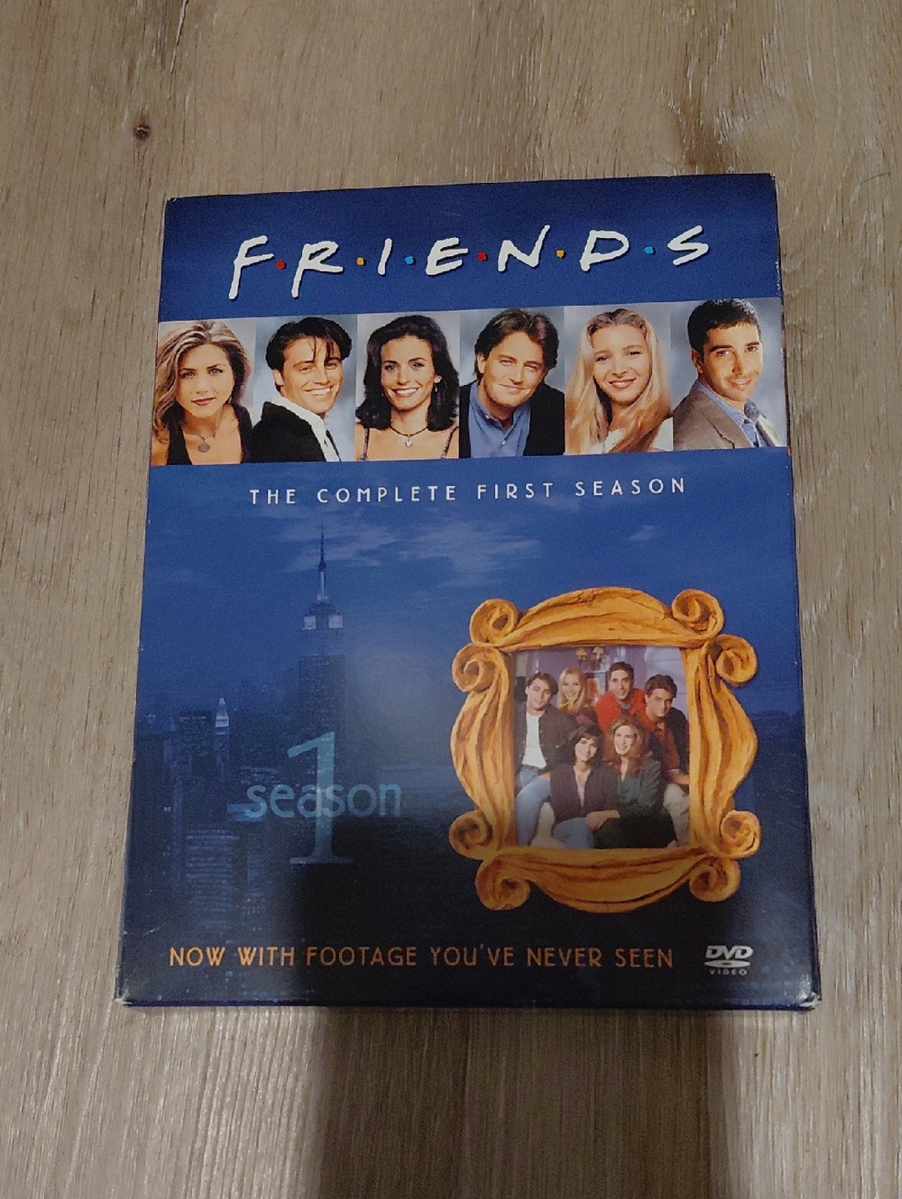 FRIENDS DVD The Complete First Season Blue Cover with Gold Frame Art